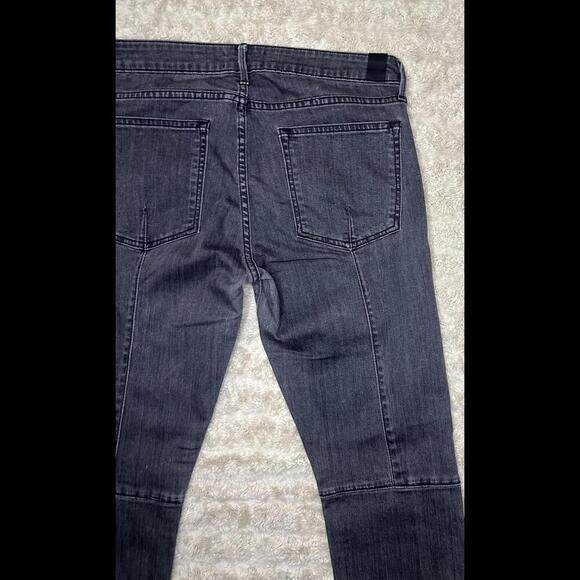 Vince mid-grey moto-style denim skinny jeans Size 30 - Picture 9 of 9